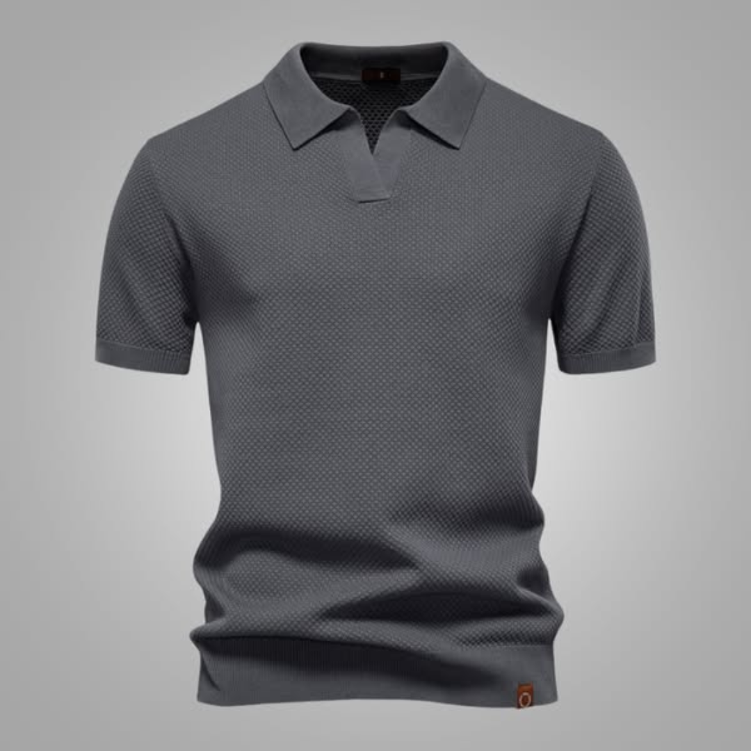 Sébastien™ – Struktureret Poloshirt