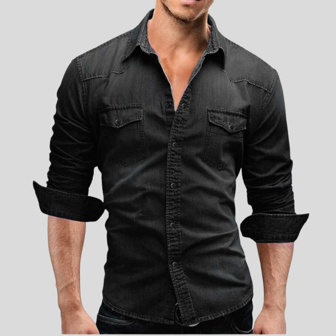 Marcus™ – Moderne og Stilfuld Jeansskjorte