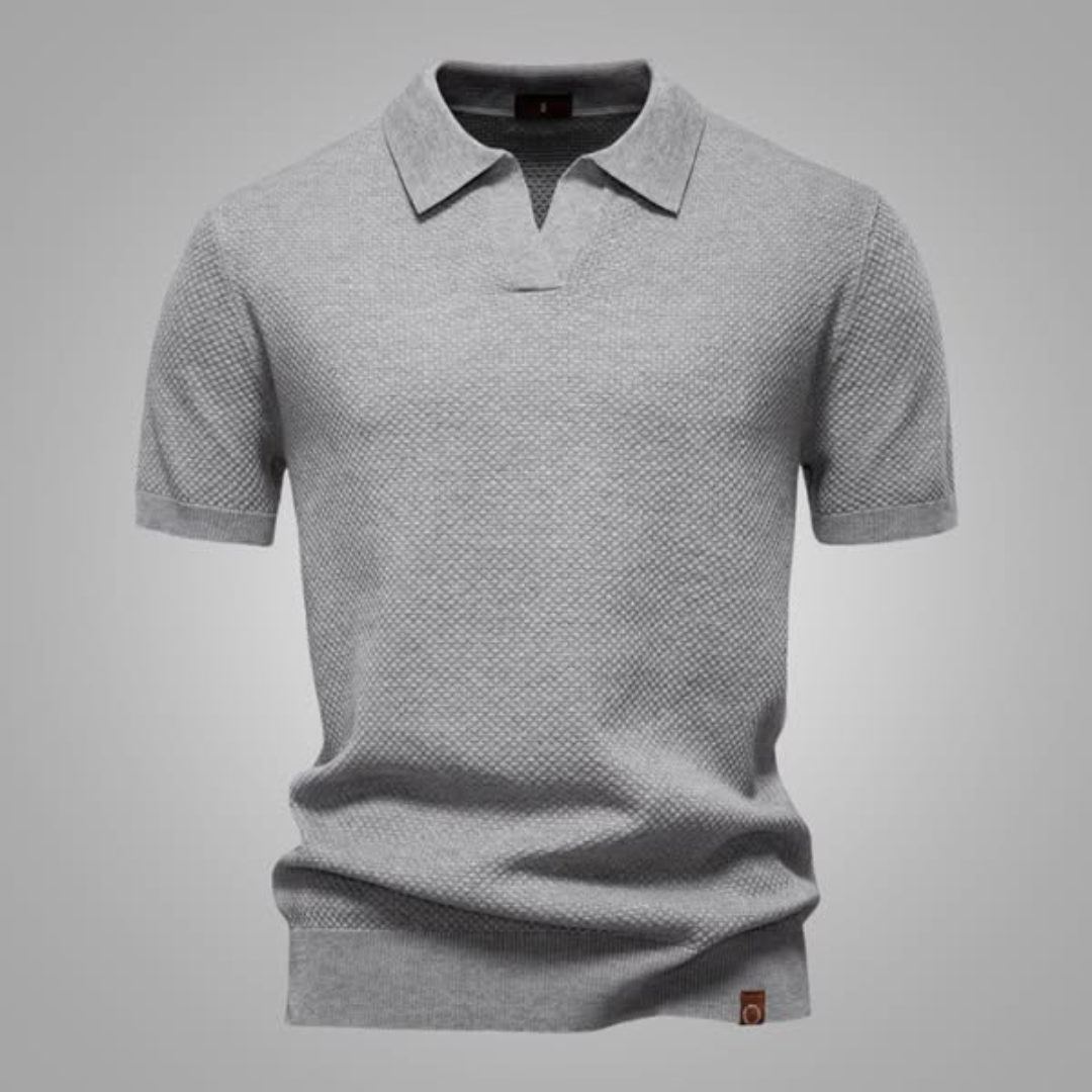 Sébastien™ – Struktureret Poloshirt