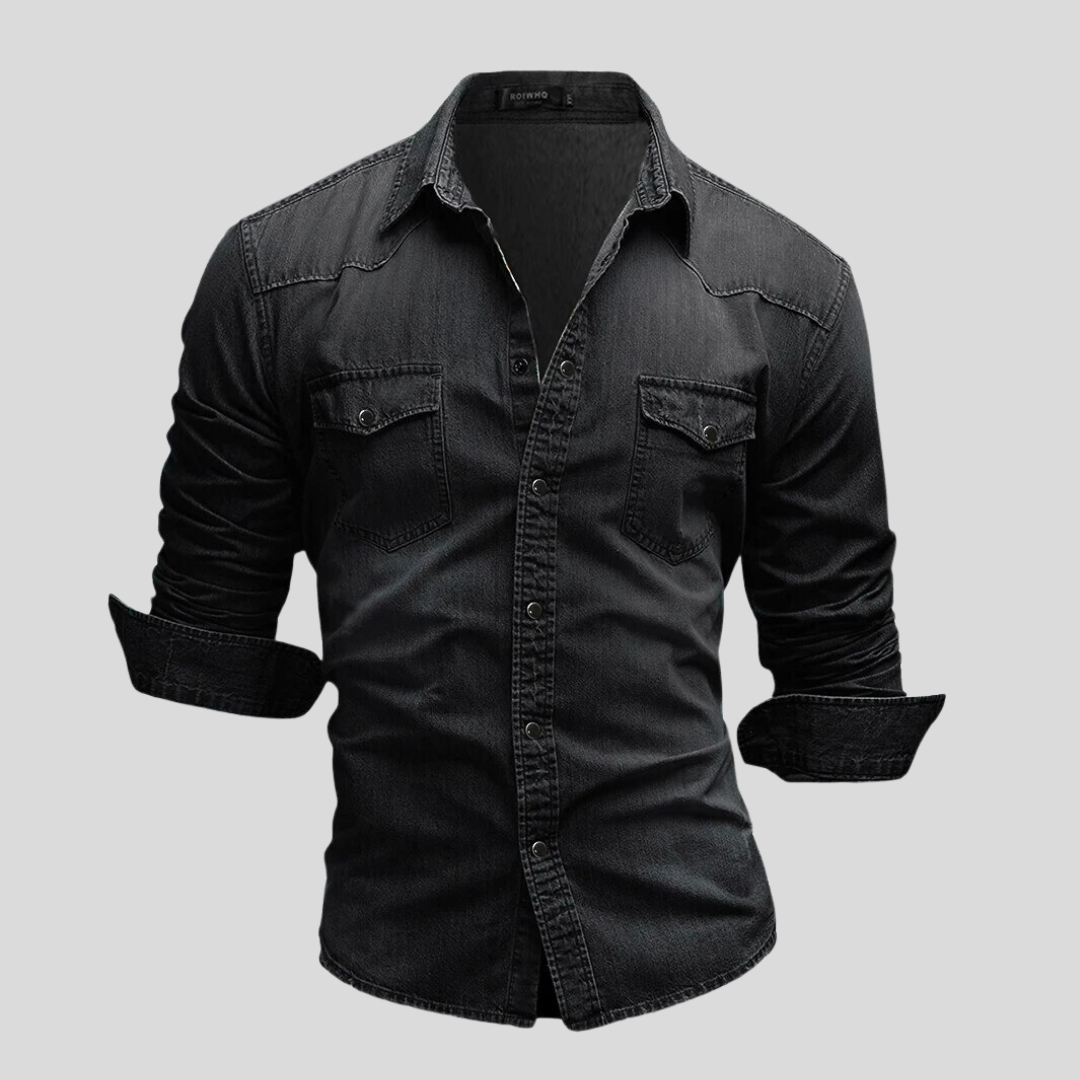 Marcus™ – Moderne og Stilfuld Jeansskjorte