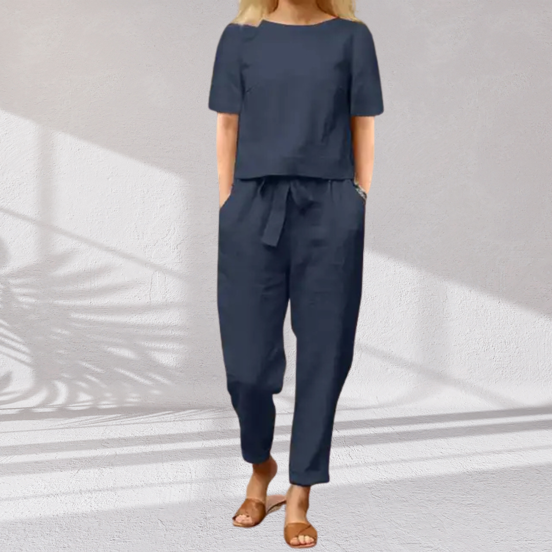 Vendela™ – Elegant Dame Sommer Sæt i 2 Dele