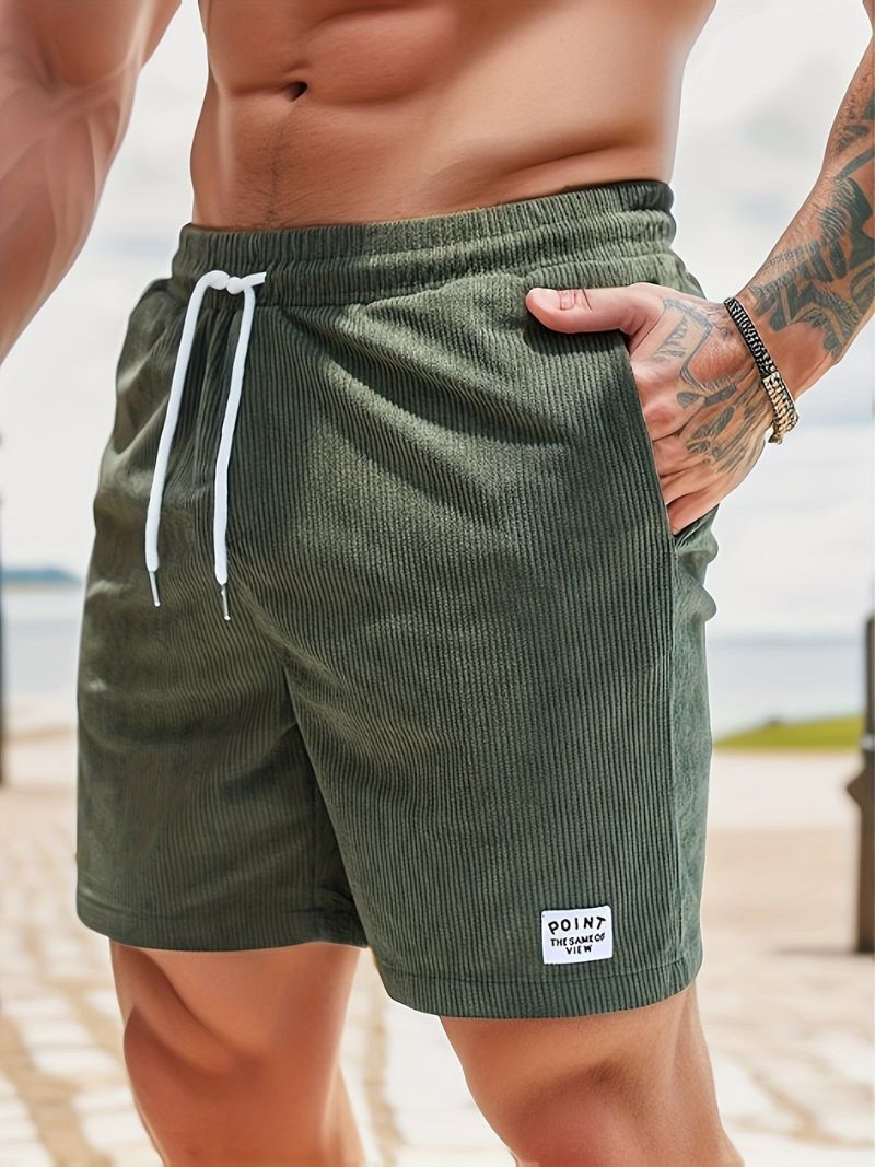 Roger™ – Casual Herreshorts i Fløjl med Snøre