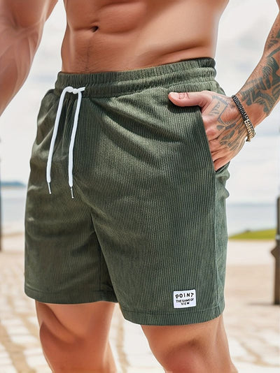 Roger™ – Casual Herreshorts i Fløjl med Snøre