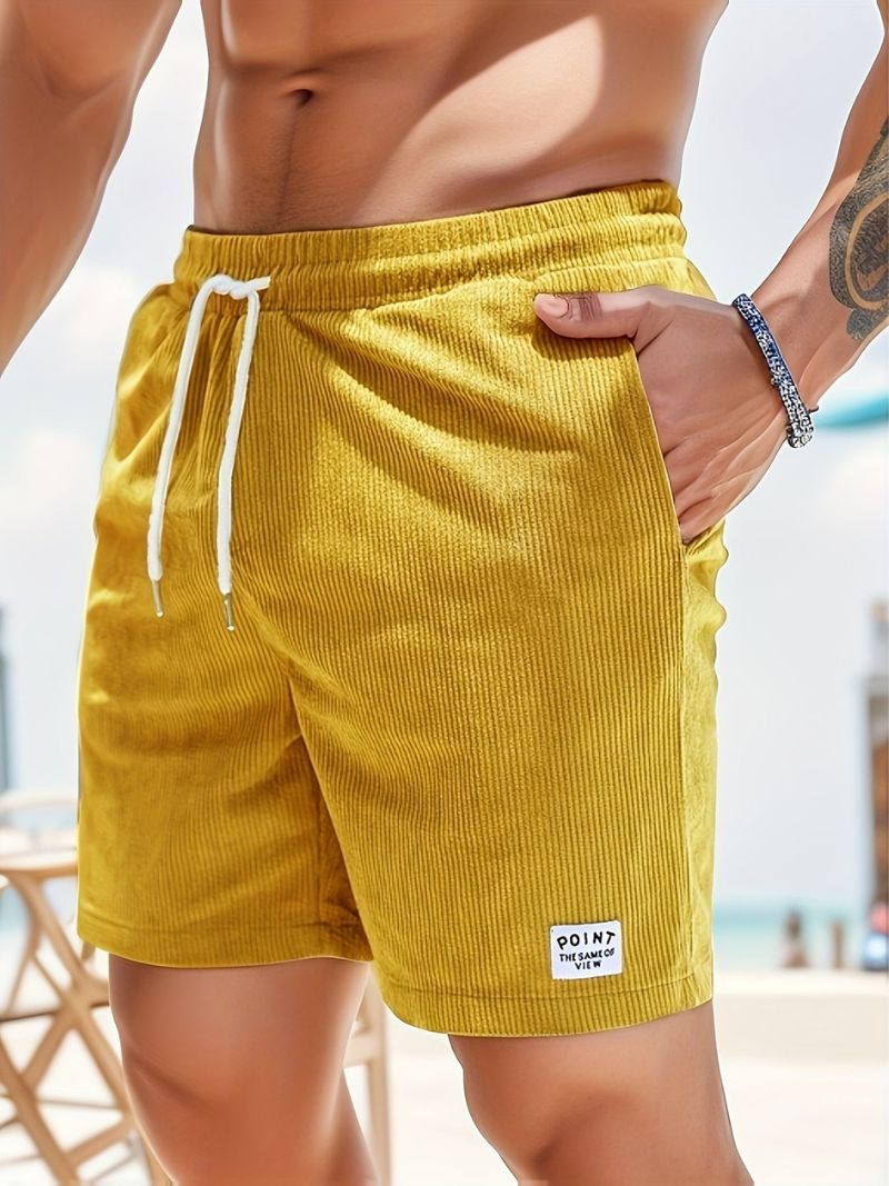 Roger™ – Casual Herreshorts i Fløjl med Snøre