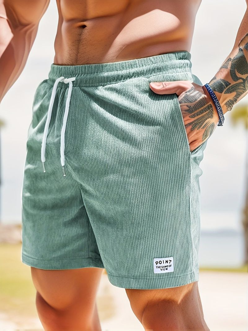 Roger™ – Casual Herreshorts i Fløjl med Snøre