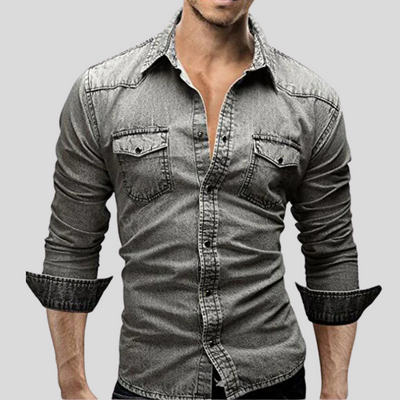 Marcus™ – Moderne og Stilfuld Jeansskjorte