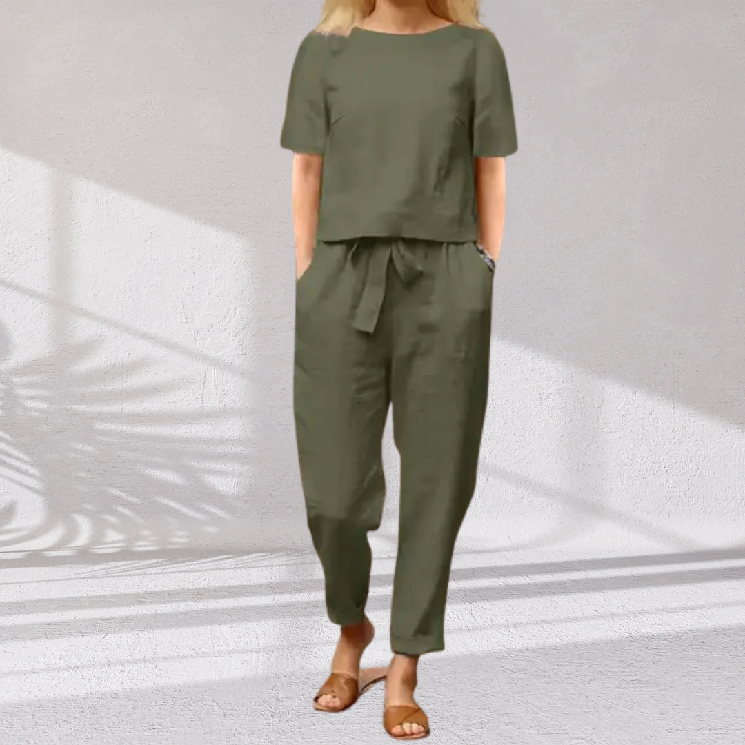 Vendela™ – Elegant Dame Sommer Sæt i 2 Dele