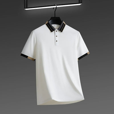 Marius™ – Elegant Poloshirt med Kontrasterende Detaljer