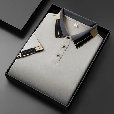 Marius™ – Elegant Poloshirt med Kontrasterende Detaljer