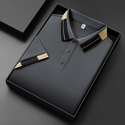 Marius™ – Elegant Poloshirt med Kontrasterende Detaljer