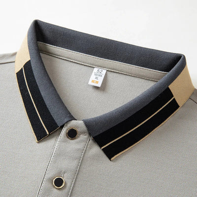 Marius™ – Elegant Poloshirt med Kontrasterende Detaljer