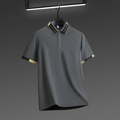 Marius™ – Elegant Poloshirt med Kontrasterende Detaljer
