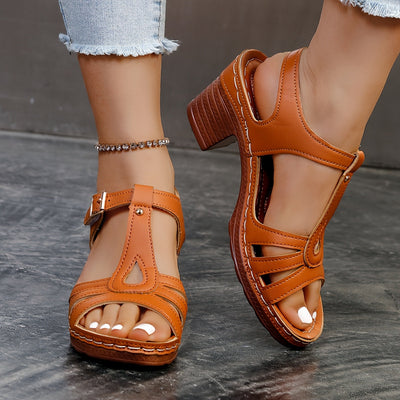 Alessia™ – Moderigtige Ortopædiske Sandaler med Behagelig Tyk Plateausål