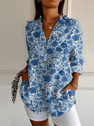 Cerelia™ – Stilfuld Bluse med Blomstermønster